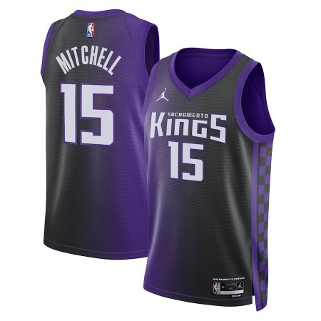 Män Sacramento Kings Tröja Davion Mitchell Jordan 2023-24 Statement Edition Lila Swingman